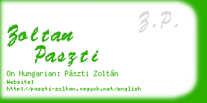 zoltan paszti business card